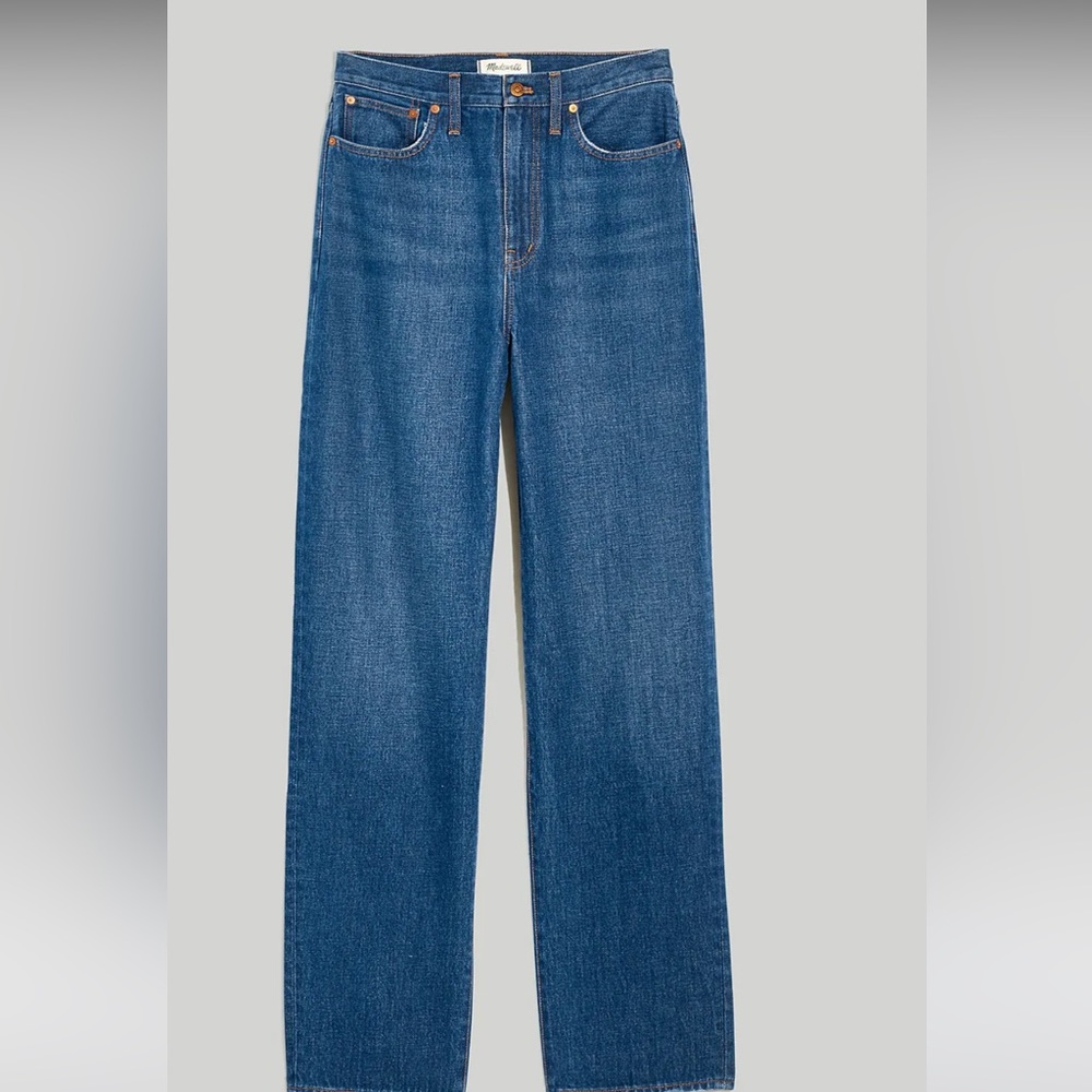 Madewell baggy straight jeans in dark wash size 29